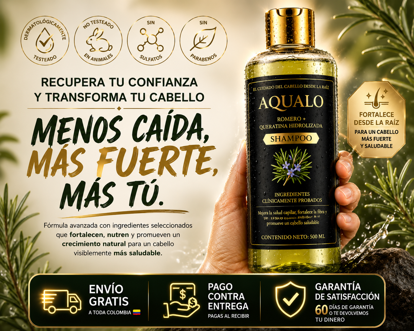 Shampoo Anti-Caída y Crecimiento AQUALO™