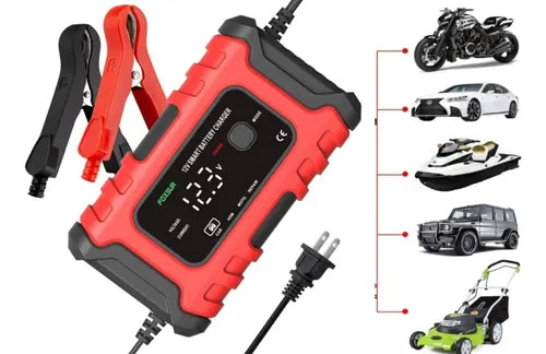 ⚡“¿Sin batería? ¡Cárgala en minutos con el 12V Inteligente!”  Cargador Inteligente de Batería 12v